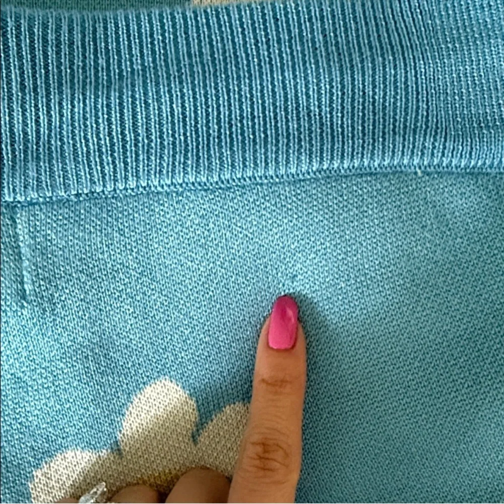 Beach Riot Sky Blue and Cream Knit Top - Picture 11 of 11